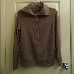 Banana Republic Long Sleeves Shirt / Button Mock Sweatshirt XS, Brown